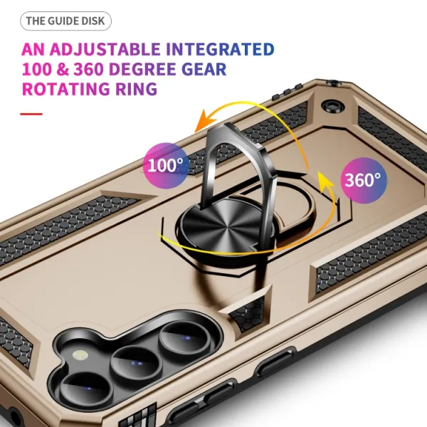 RING Obal s držiakom pre Samsung Galaxy S23 FE 5G zlatý