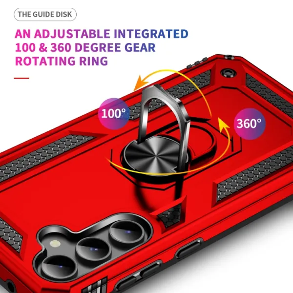 RING Obal s držiakom pre Samsung Galaxy S23 FE 5G červený