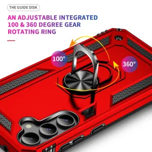 RING Obal s držiakom pre Samsung Galaxy S23 FE 5G červený