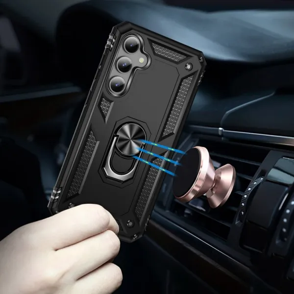 RING Obal s držiakom pre Samsung Galaxy S23 FE 5G čierny