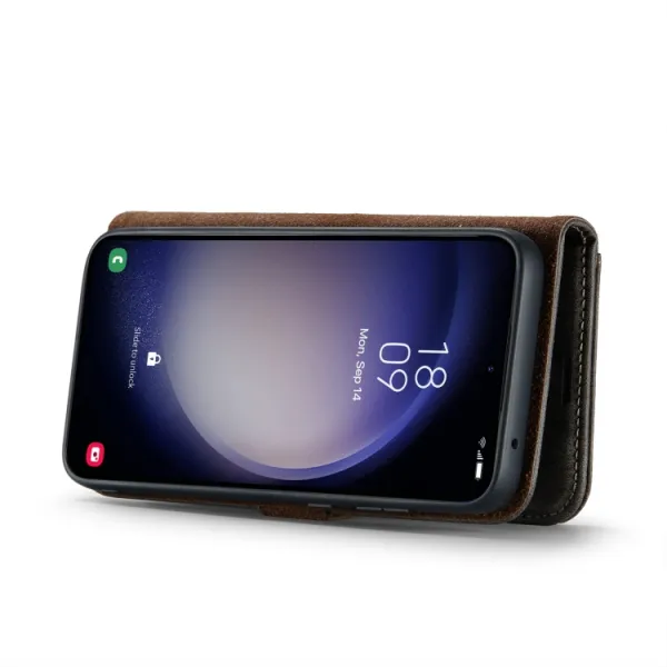 DG.MING Peňaženkový obal 2v1 Samsung Galaxy S23 FE 5G šedý