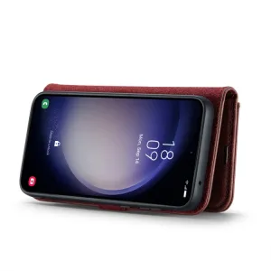 DG.MING Peňaženkový obal 2v1 Samsung Galaxy S23 FE 5G červený