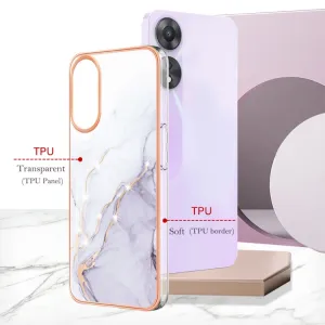 IMD MARBLE Ochranný kryt pre Oppo A58 WHITE