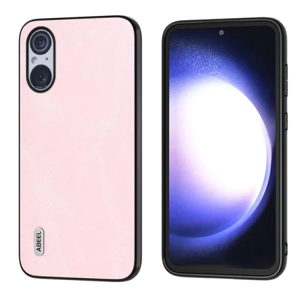 ABEEL LEATHER Obal pre Sony Xperia 5 V ružový