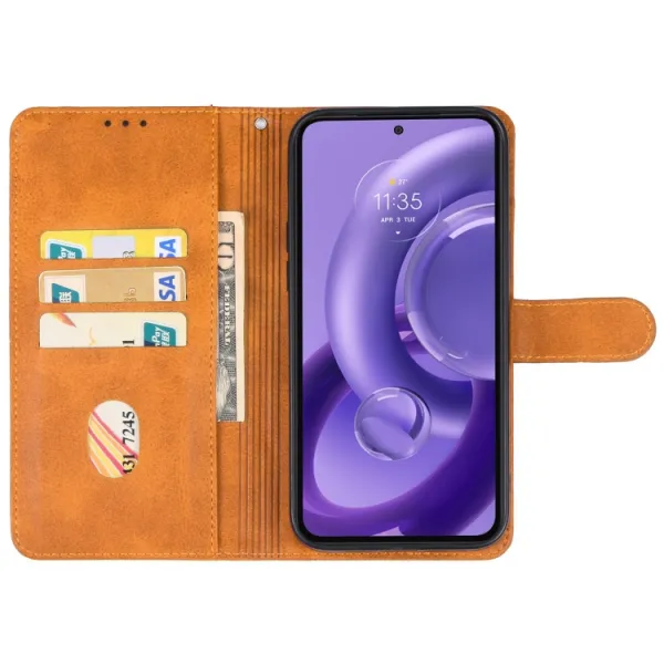 SMOOTH Peňaženkové puzdro pre Motorola Edge 40 Neo hnedé