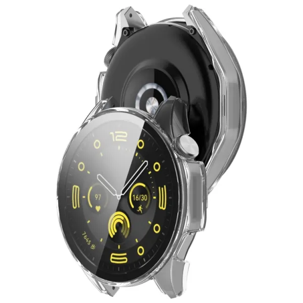 PC FULL COVER Plastový kryt so sklom pre Huawei Watch GT 4 46mm modrý