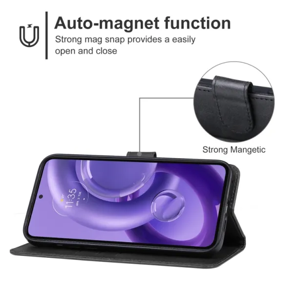 SMOOTH Peňaženkové puzdro pre Motorola Edge 40 Neo čierne