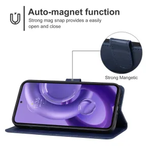 SMOOTH Peňaženkové puzdro pre Motorola Edge 40 Neo modré