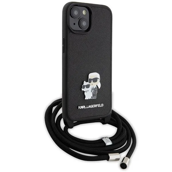 KARL LAGERFELD CROSSBODY Ochranný kryt so šnúrkou pre Apple iPhone 15