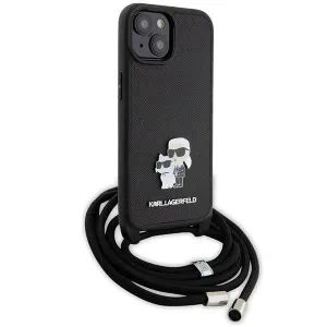 KARL LAGERFELD CROSSBODY Ochranný kryt so šnúrkou pre Apple iPhone 15