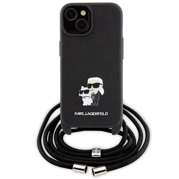 KARL LAGERFELD CROSSBODY Ochranný kryt so šnúrkou pre Apple iPhone 15