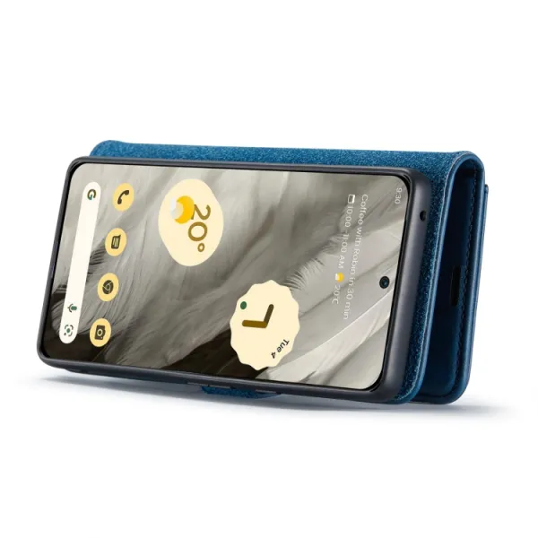 DG.MING Peňaženkový obal 2v1 Google Pixel 8 modrý