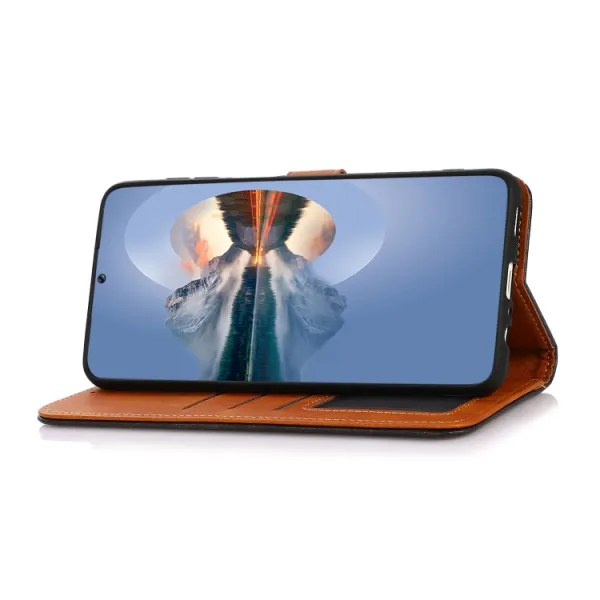 KHAZNEH DUAL-COLOR Peňaženkový kryt pre Honor 200 modrý