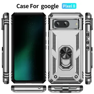 RING Obal s držiakom pre Google Pixel 8 strieborný