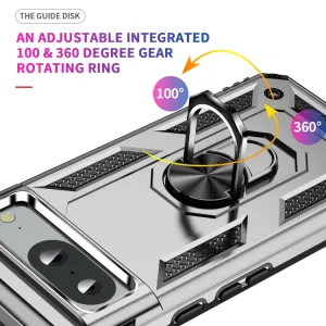 RING Obal s držiakom pre Google Pixel 8 strieborný
