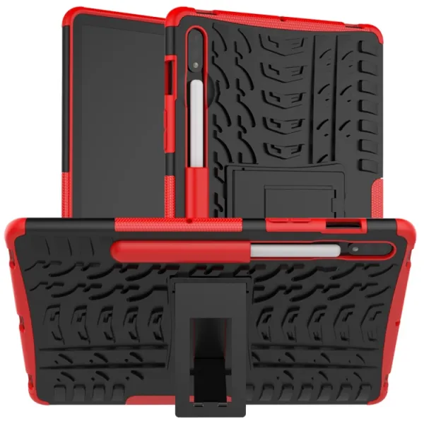 STAND Extra odolný obal Samsung Galaxy Tab S9 / S7 / S8 červený