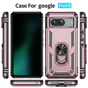 RING Obal s držiakom pre Google Pixel 8 ružový