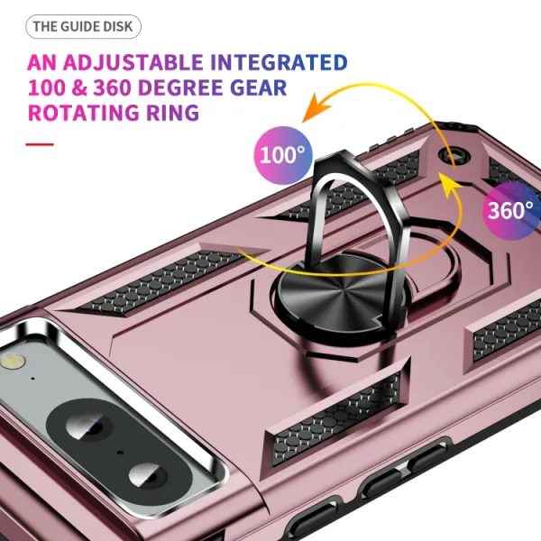 RING Obal s držiakom pre Google Pixel 8 ružový