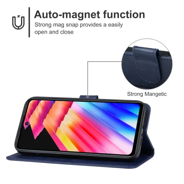 SMOOTH Peňaženkové puzdro pre Infinix Hot 30 modré