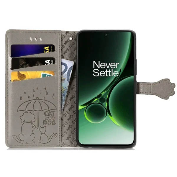 ART Peňaženkový kryt OnePlus Nord 3 5G ANIMALS šedý