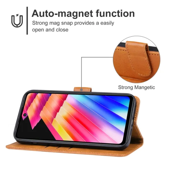 SMOOTH Peňaženkové puzdro pre Infinix Hot 30 hnedé