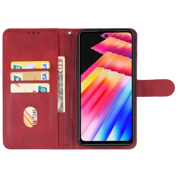 SMOOTH Peňaženkové puzdro pre Infinix Hot 30 červené