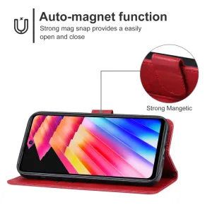 SMOOTH Peňaženkové puzdro pre Infinix Hot 30 červené