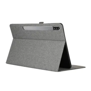 FABRIC Zaklápací obal pre Samsung Galaxy Tab S9 Ultra / Tab S10 Ultra šedý