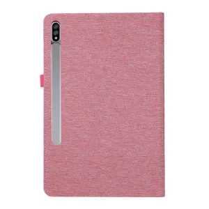 FABRIC Zaklápací obal pre Samsung Galaxy Tab S9 Ultra / Tab S10 Ultra ružový