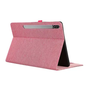FABRIC Zaklápací obal pre Samsung Galaxy Tab S9 Ultra / Tab S10 Ultra ružový