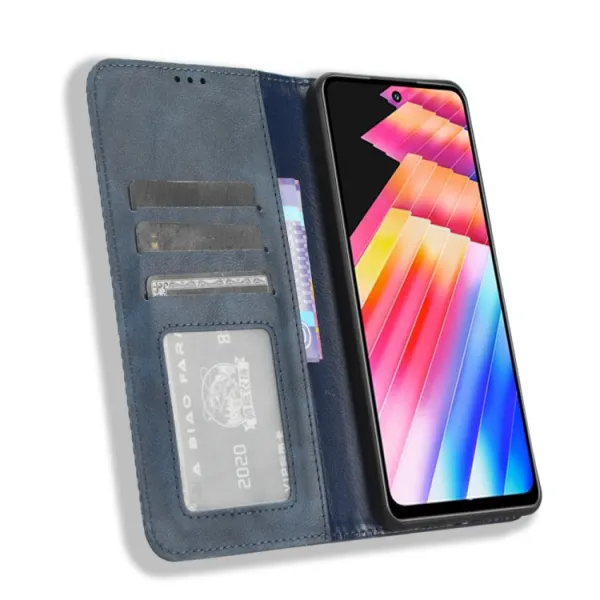 BUSINESS Peňaženkový kryt pre Infinix Hot 30 modrý
