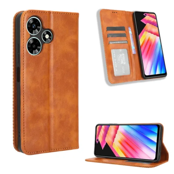 BUSINESS Peňaženkový kryt pre Infinix Hot 30 hnedý