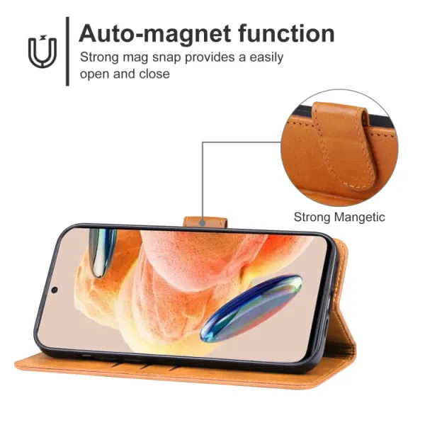 SMOOTH Peňaženkové puzdro pre Xiaomi Redmi Note 12 Pro hnedé