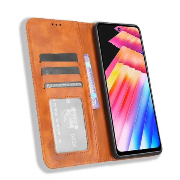 BUSINESS Peňaženkový kryt pre Infinix Hot 30 hnedý