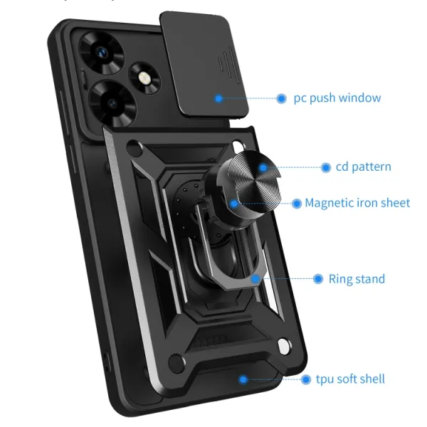 RING CAMERA Kryt s držiakom pre Infinix Hot 30 modrý