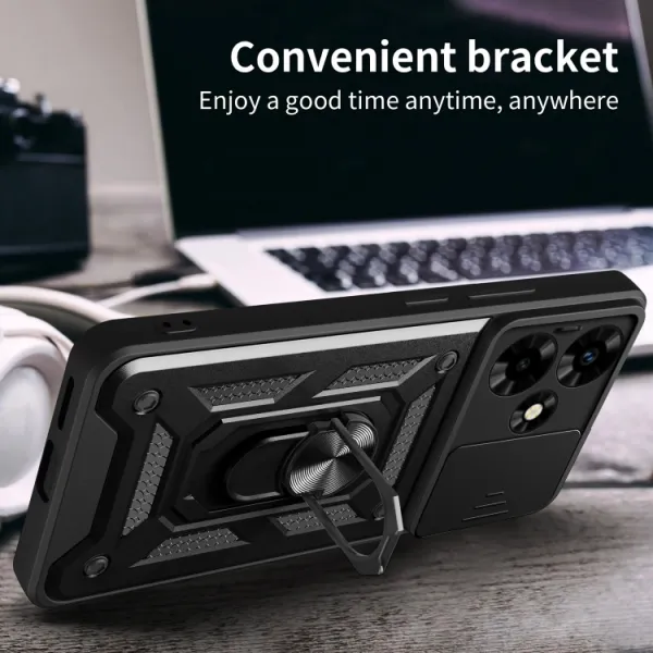 RING CAMERA Kryt s držiakom pre Infinix Hot 30 modrý