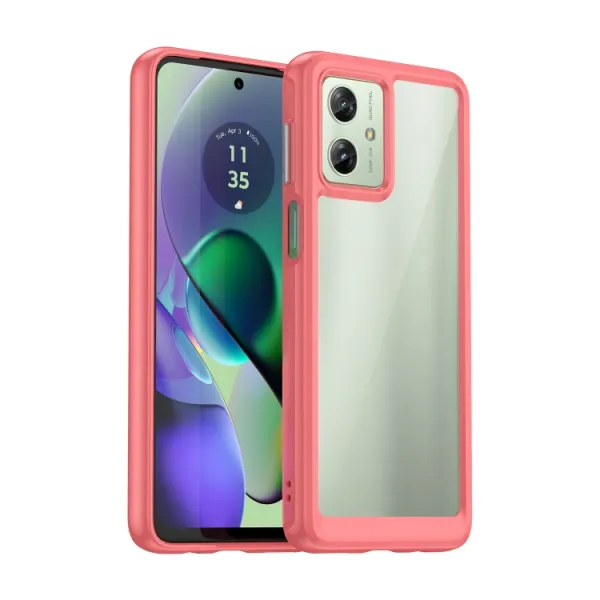 CRYSTAL Ochranný kryt pre Motorola Moto G54 červený