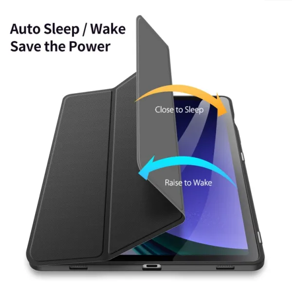 DUX TOBY Flipové puzdro pre Samsung Galaxy Tab S9 FE / Tab S10 FE / Tab S10 Lite čierne