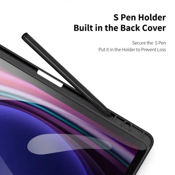 DUX TOBY Flipové puzdro pre Samsung Galaxy Tab S9 FE / Tab S10 FE / Tab S10 Lite čierne