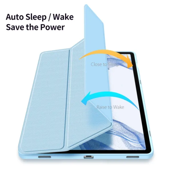 DUX TOBY Flipové puzdro pre Samsung Galaxy Tab S9 FE+ modré