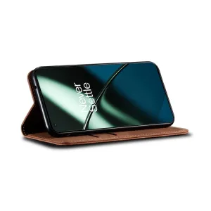 DENIM Peňaženkový kryt pre Samsung Galaxy A25 5G hnedý