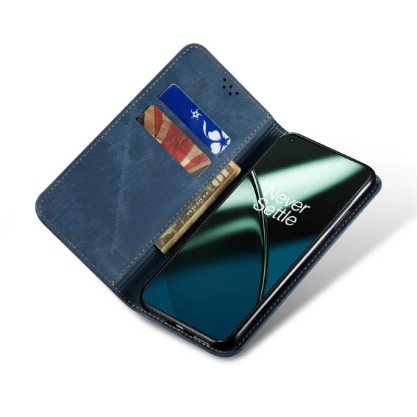 DENIM Peňaženkový kryt pre Xiaomi 13T / 13T Pro modrý