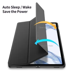 DUX TOBY Flipové puzdro pre Samsung Galaxy Tab S9 FE+ čierne
