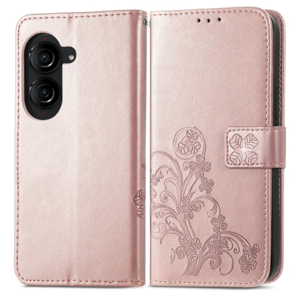 ART FLOWERS Peňaženkový kryt Asus Zenfone 10 svetloružový