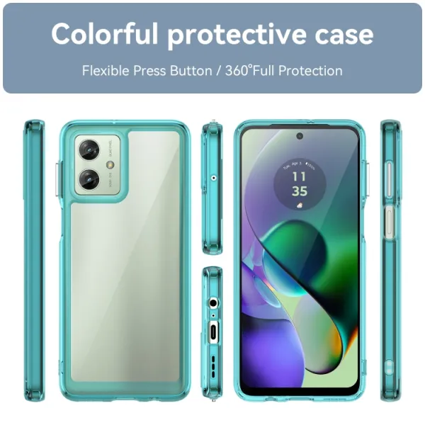 CRYSTAL Ochranný kryt pre Motorola Moto G54 tyrkysový
