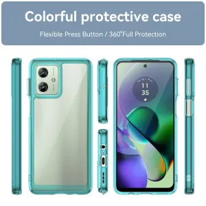 CRYSTAL Ochranný kryt pre Motorola Moto G54 tyrkysový
