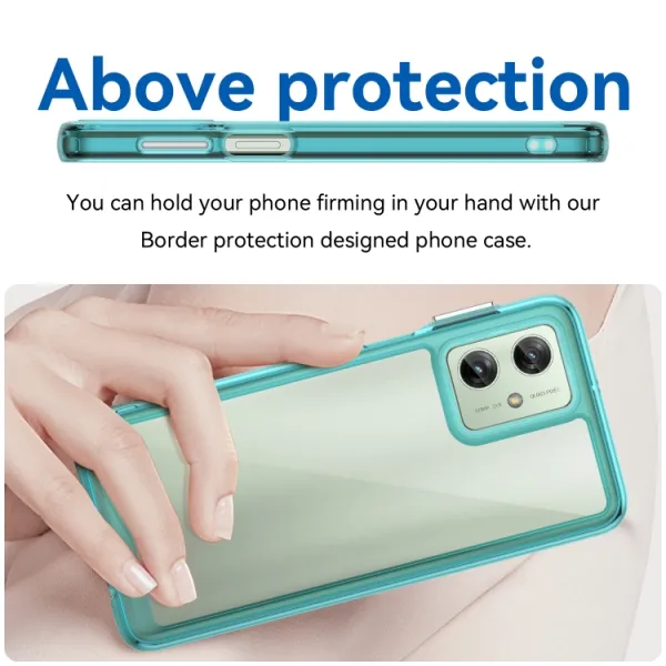 CRYSTAL Ochranný kryt pre Motorola Moto G54 tyrkysový