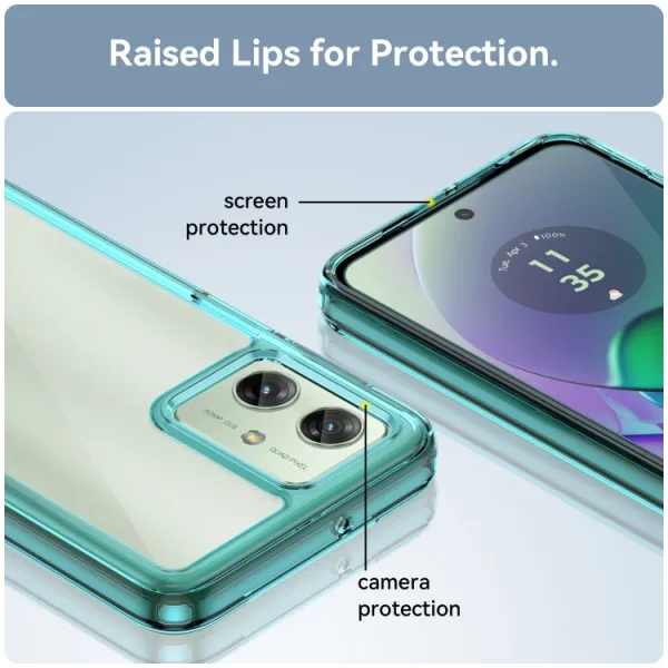 CRYSTAL Ochranný kryt pre Motorola Moto G54 tyrkysový