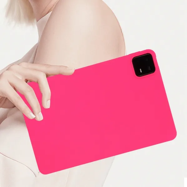RUBBER Ochranný kryt pre Xiaomi Pad 6 / Pad 6 Pro neónovo ružový