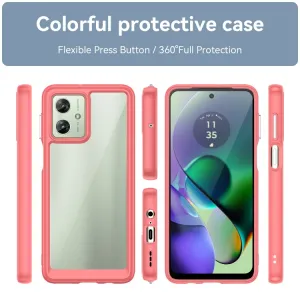 CRYSTAL Ochranný kryt pre Motorola Moto G54 červený